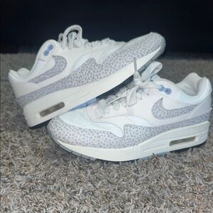 Nike Air Max 270 White and Metallic Silver Sneakers